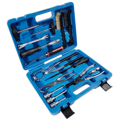 AP03 Brake Caliper Cleaning Tool 15PCS Drum & Disc Brake Tool Kit with Brake Spring Pliers/Compressor/Puller