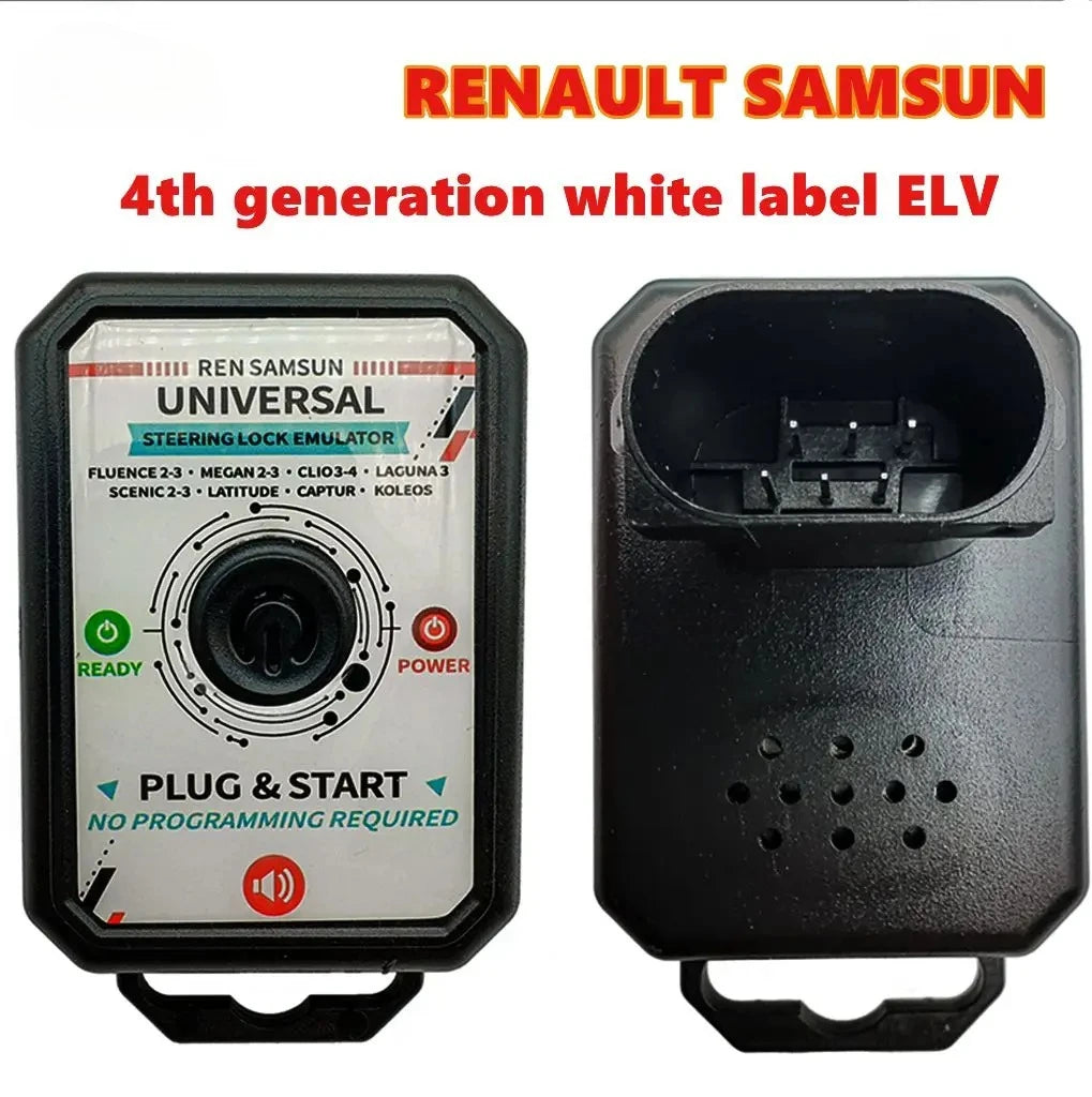 Newest For Renault ESL ELV Steering Lock Emulator Simulator With Voice Megane Fluence Clio Scenic Captur Latitude Dacia Sam-sung