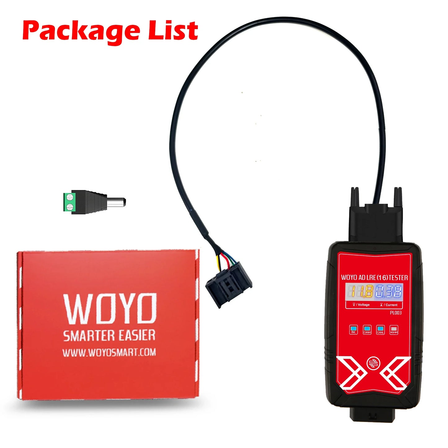 WOYO PL003 For AUDI LRE 16 4G/8K/4H Steering Angle Sensor Tester, Coil Spring With Electronics Detector on Bench Auto Diagnostic