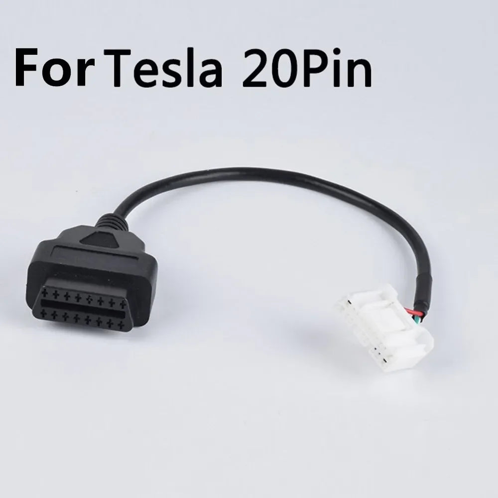 For Tesla 12pin 20pin 26pin to 16pin Male Female OBD2 Cable Connector Model 3 Model Y OBD2 OBDII Diagnostic Tool Auto Adapter