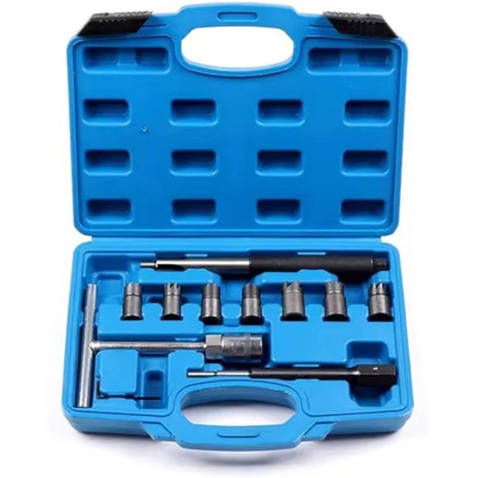 11pcs Diesel Injector Seat Cutter Set Customized Support  Cleaner Flat Reamer Repair Removal Carbon deposit cleaning reamer Tool