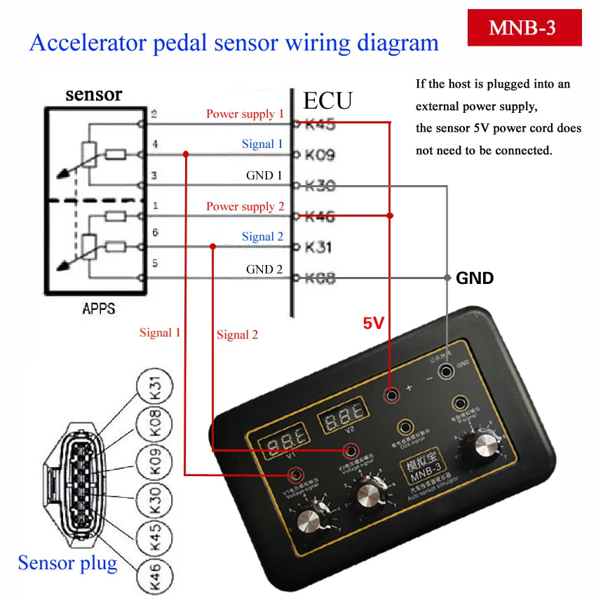 Vehicle Automobile Signal Generator Voltmeter MNB-3 Auto Sensor Simulator Car Oxygen Oil Pressure Sensor Repair Tool MNB-2 PRO