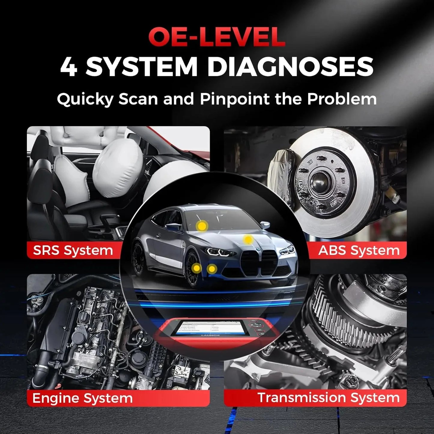 LAUNCH X431 CRP129X V3 Car OBD2 Scanner Engine Battery Test Read Clear Codes Real-Time Data Professional OBDII Diagnostic Tools
