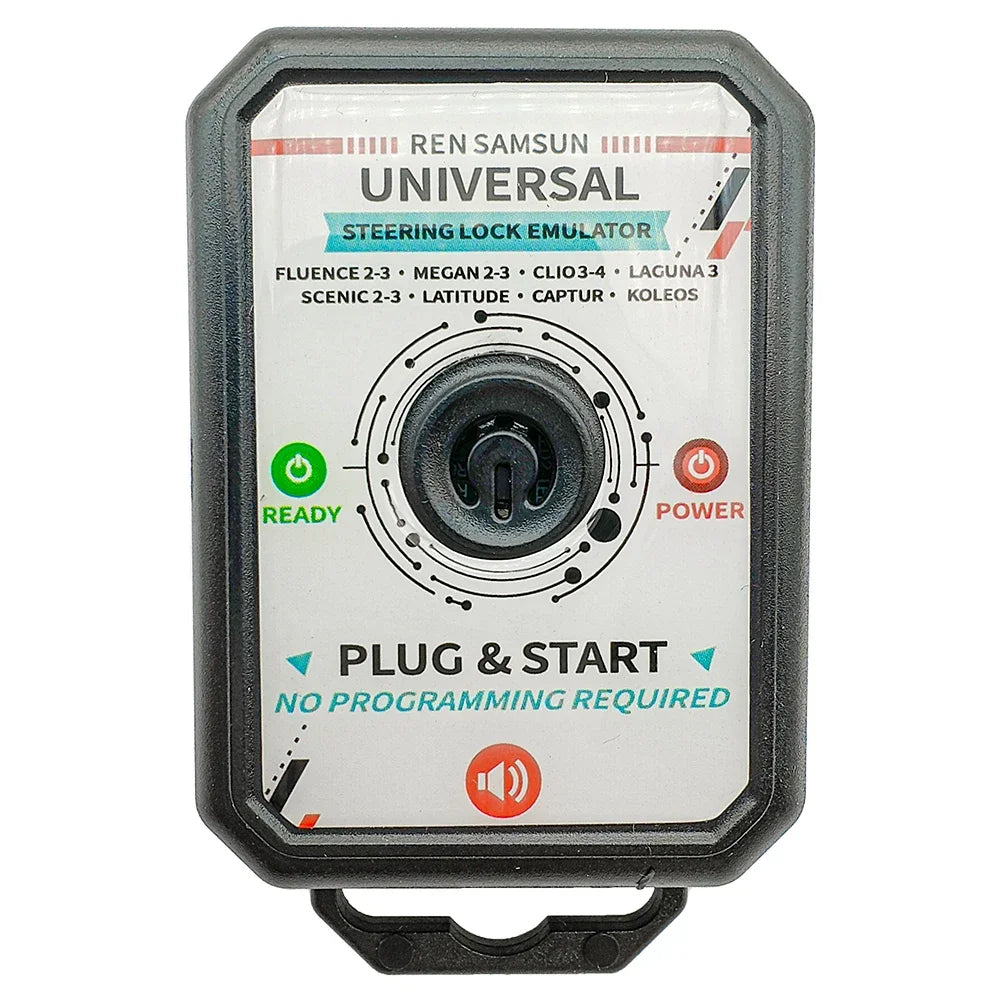 Newest For Renault ESL ELV Steering Lock Emulator Simulator With Voice Megane Fluence Clio Scenic Captur Latitude Dacia Sam-sung