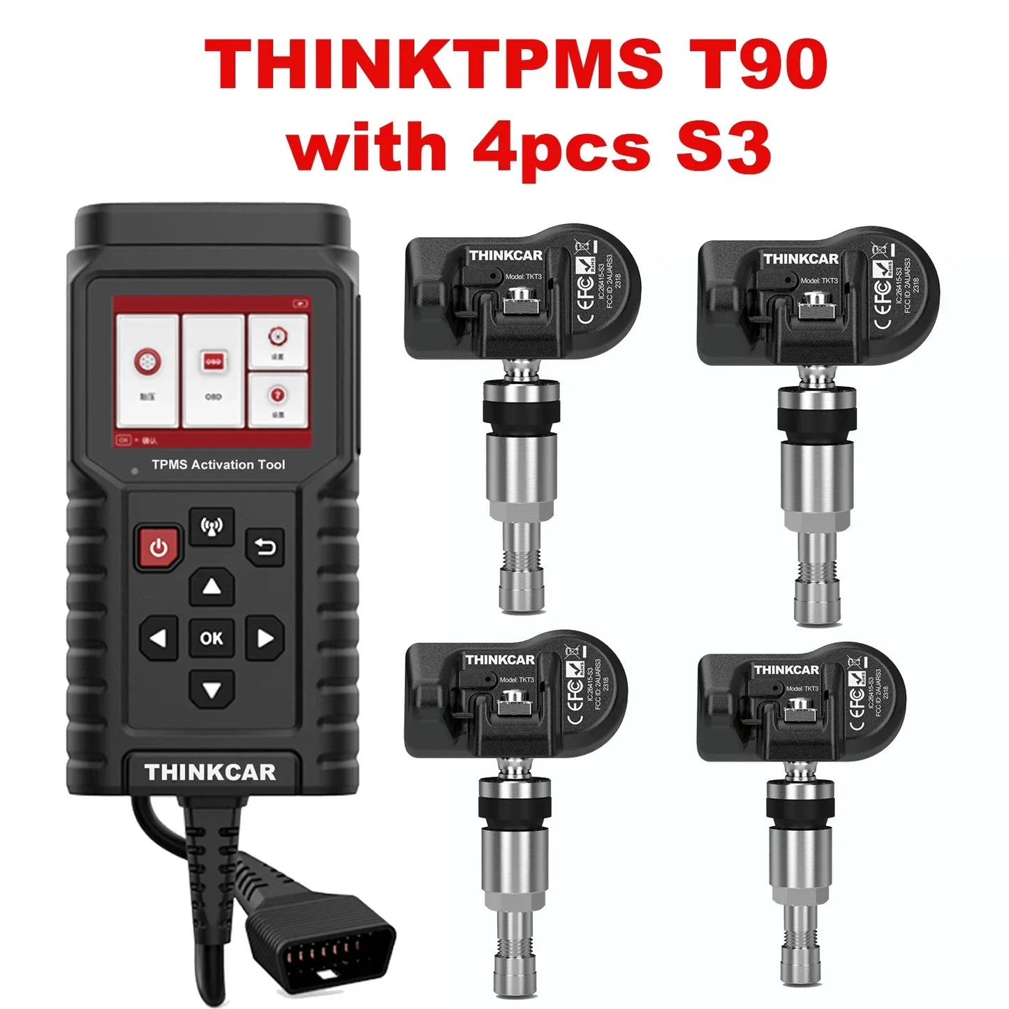 ThinkCar THINKTPMS TP T90 TPMS S3 Programmer  315MHz 433MHz 2in1 Car Tire Pressure Diagnosis Tool TPMS Sensor Service Tool