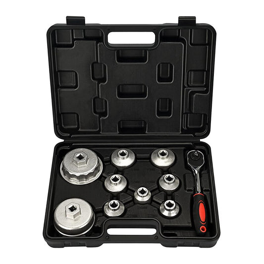 VT13598 Oil Filter Cap Wrench Metric 10pcs Socket Set Tool Kit 24mm-65mm  BMW Mercedes VW Paper Toyota 1.8L 2.5L 5.7L