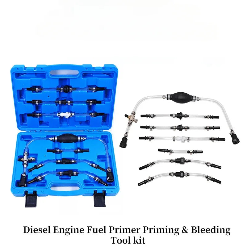 Hand Pump Tool Diesel Fuel System Bleeder Filter Exhaust Pump Tool Kit For Ford Diesel System Bleed And Primer Set