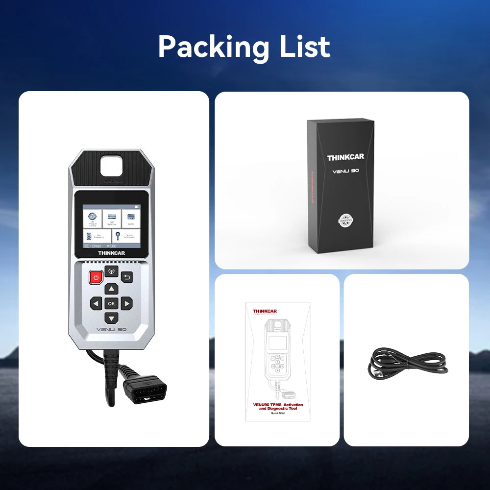 THINKCAR VENU 90 Car Tire Pressure Monitor WIFI Programming Diagnostic Tool Activate All Sensor Work On 315 433MHz DTCs