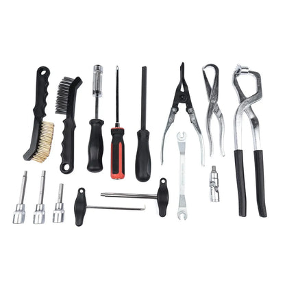 AP03 Brake Caliper Cleaning Tool 15PCS Drum & Disc Brake Tool Kit with Brake Spring Pliers/Compressor/Puller