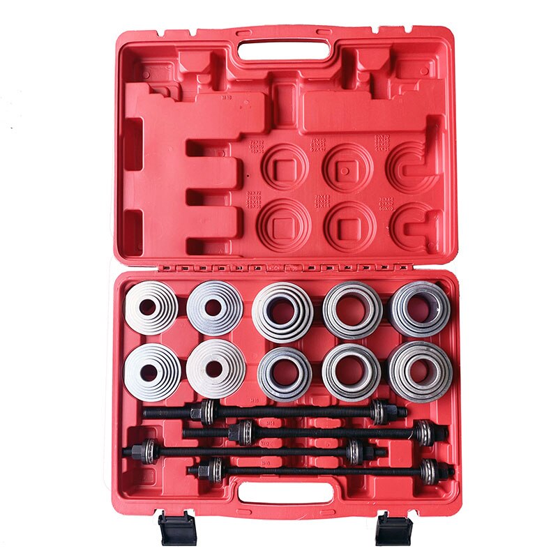 VT01302B 28pc 1-3/4" 2-1/8" Press and Pull Sleeve Kit 28pcs Bush Bearing Removal Insertion Tool Set