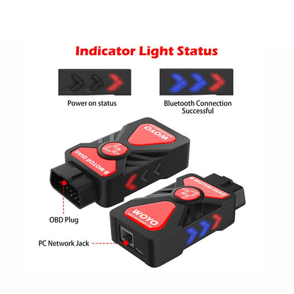 WOYO CTB008 OBDII Supports  Motorcycle Diagnostic Tools For BMW All EU4 Compliant Round 10-Pin Diagnosis Connectors VS GS911