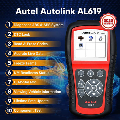 Autel AUtoLink AL619 AL519 OBD2 Scanner Car Diagnostic Tool Code Reader Automotriz ABS,SRS Automotive EOBD Diagnostic