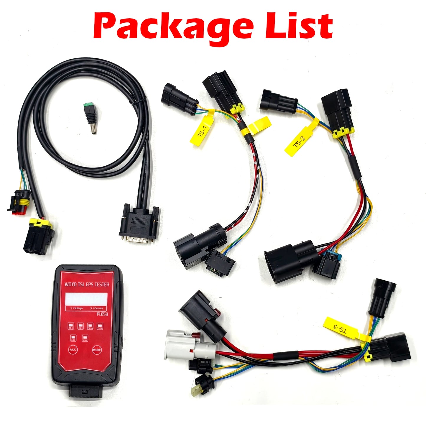 WOYO PL058 EPS Tester 12V on Bench Electrical Steering Wheel for Tesla Model Y/S/3/X Steering Motor Detector Car Diagnostic Tool
