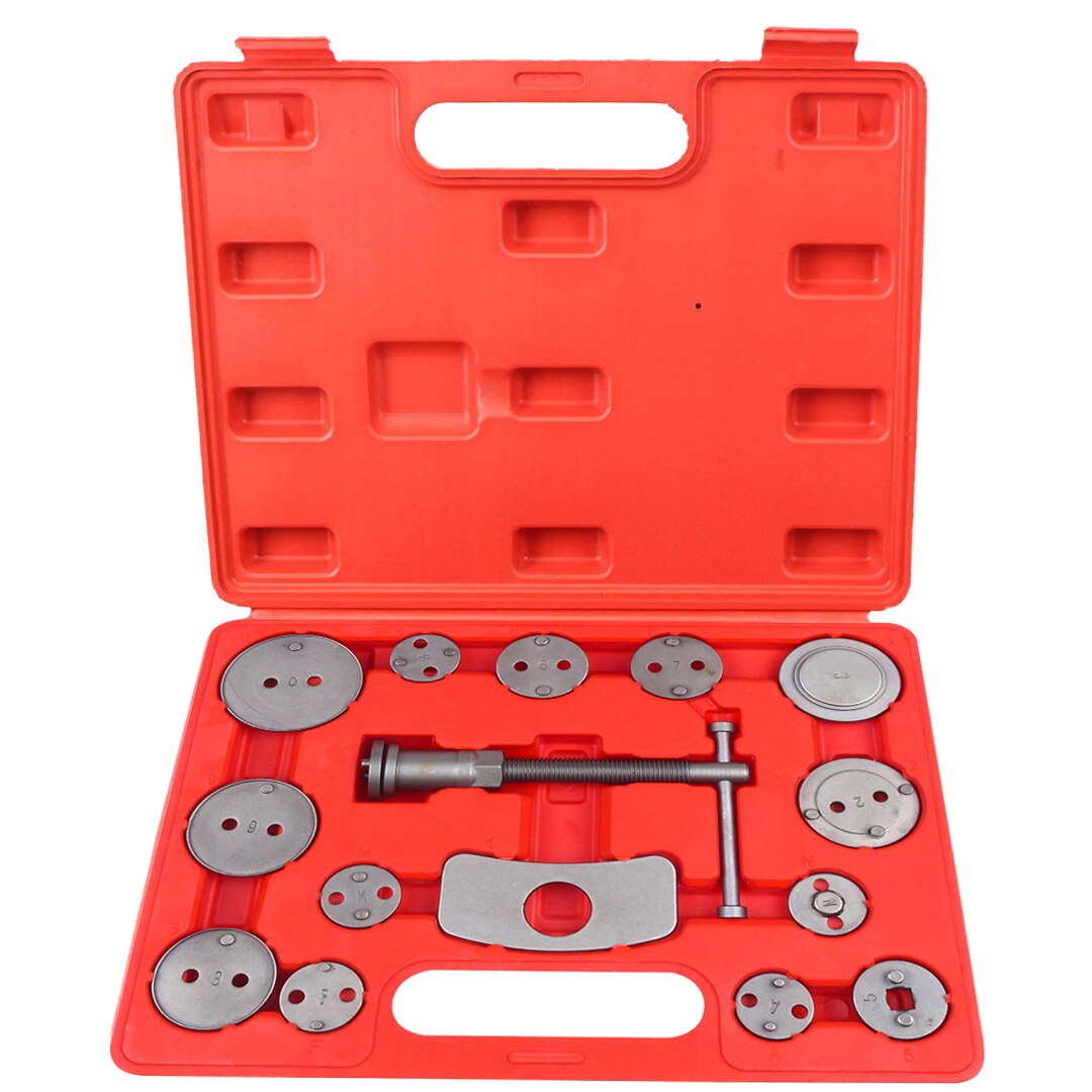 VT01025B 15pc/Set Universal Car Disc Brake Caliper Rewind Back Brake Piston Compressor Tool Kit Set  Automobiles Repair Tools