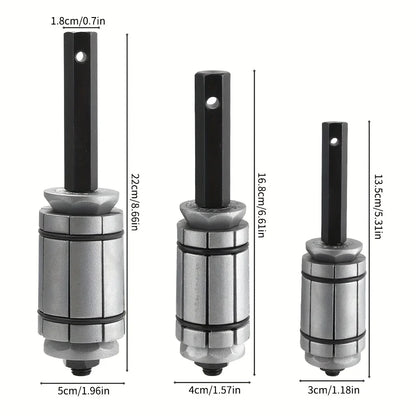 3Pcs Exhaust Pipe Expander Set 1-1/8" to 3-1/2", Tail Pipe Expander Tool Set, Muffler Pipe Expander Set with Case