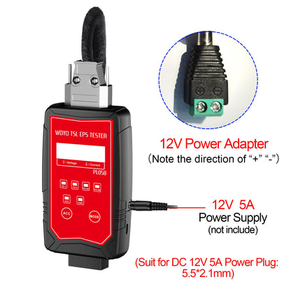 WOYO PL058 EPS Tester 12V on Bench Electrical Steering Wheel for Tesla Model Y/S/3/X Steering Motor Detector Car Diagnostic Tool