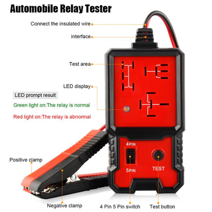 Car Relay Tester Voltage Tester Automotive Electronic Relay analyzer Universal 12V LED Indicator Light Car Battery Checker