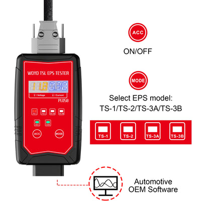 WOYO PL058 EPS Tester 12V on Bench Electrical Steering Wheel for Tesla Model Y/S/3/X Steering Motor Detector Car Diagnostic Tool