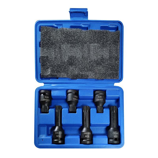 VT13097 6PC 1/2" Spline Impact Socket Bit Set