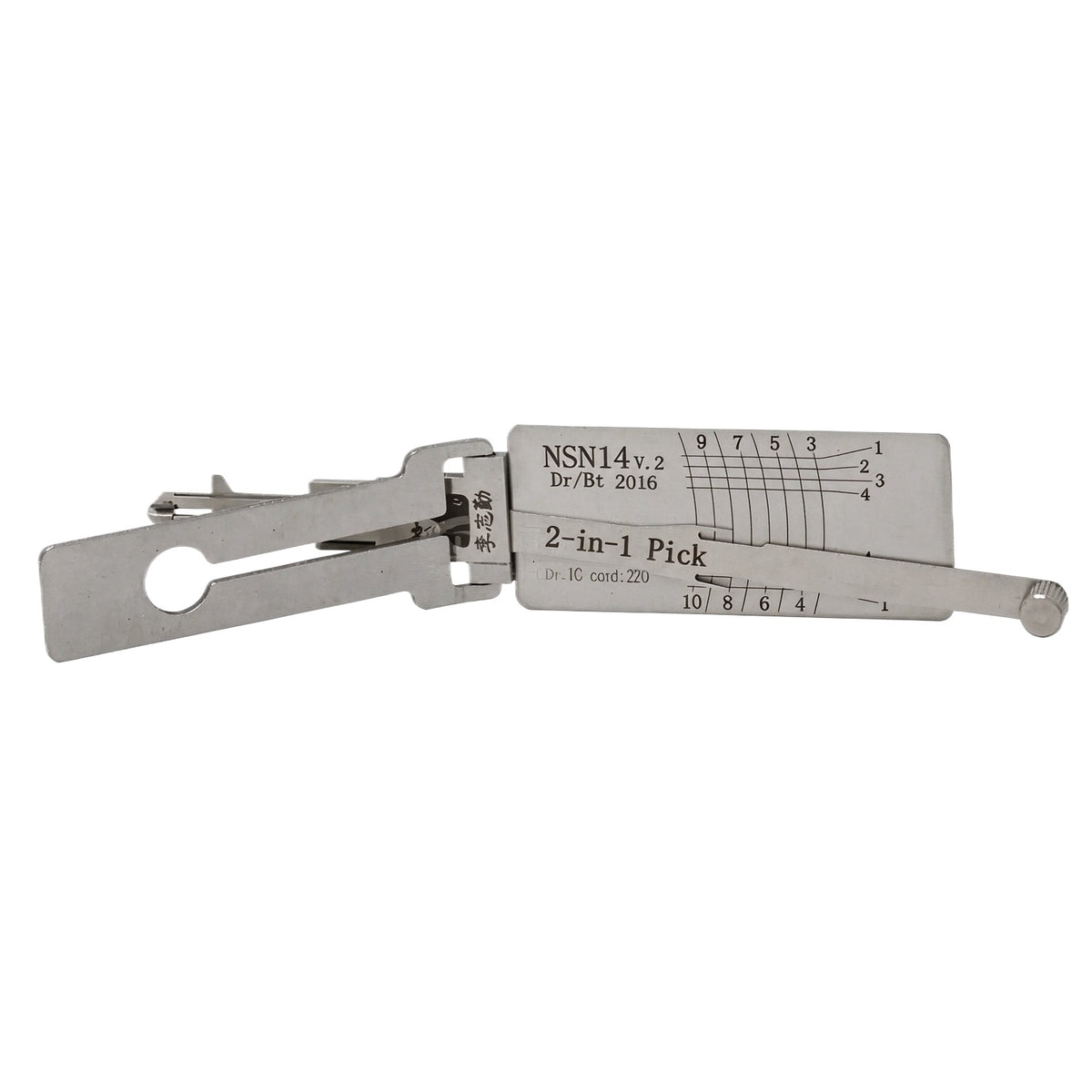 Lishi HI1 HON58R NSN14 NSN14 V.2 NSN14R NSN11 ISU5 DAT12R Decoder 2 in 1 Lishi Locksmith Tools