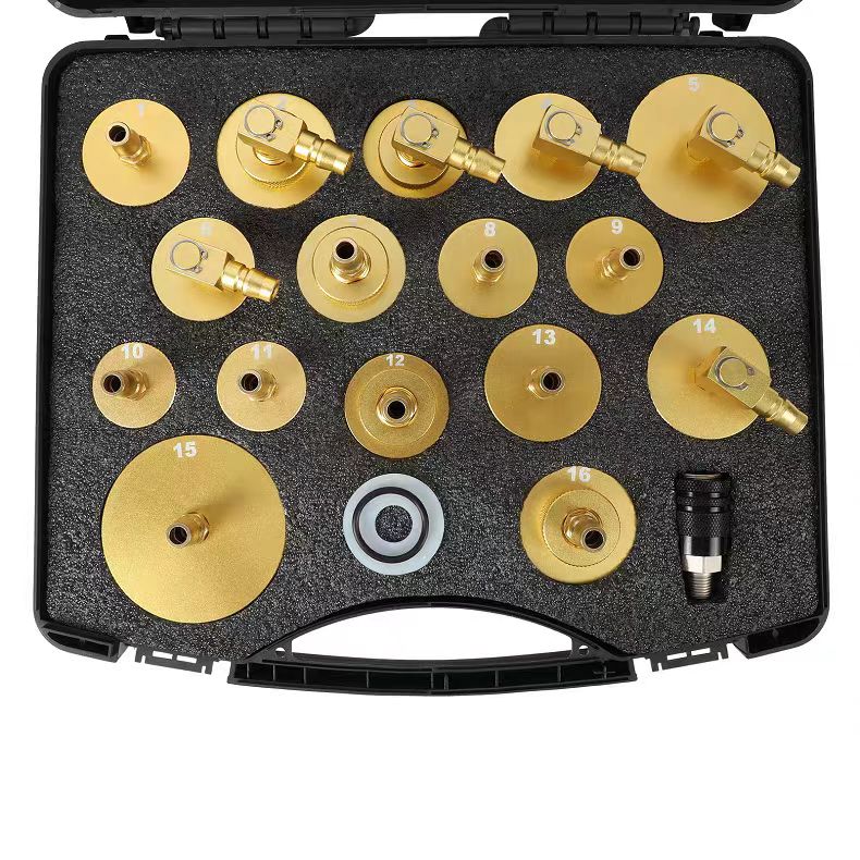 AUTOOL 17pcs Pulsating Brake Oil Exchanger Connector Car Brake Extractor Oil Pump  Connector for Toyota Tesla Benz BMW Audi