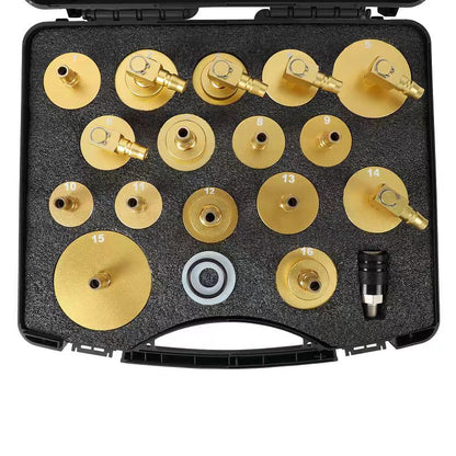 AUTOOL 17pcs Pulsating Brake Oil Exchanger Connector Car Brake Extractor Oil Pump  Connector for Toyota Tesla Benz BMW Audi