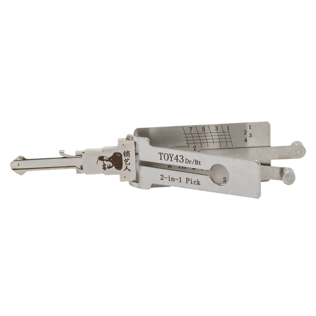 Lishi TOY43AT TOY38R TOY43 TOY43R TOY47 Decoder 2 in 1 Lishi Locksmith Tools