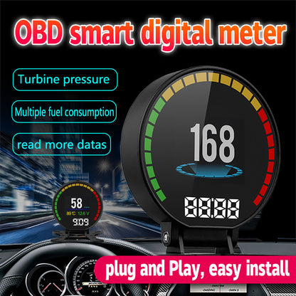 AUTOOL P15 OBD2 HUD Speedometer Head Up Display Smart Digital Meter Speed Voltage Oil Water Temperature PRM Car Gauge Plug and Play   5.0   1 Review   ౹   2 sold byRYSJM HK GAUGE Store (4.9 | 386 sold )
