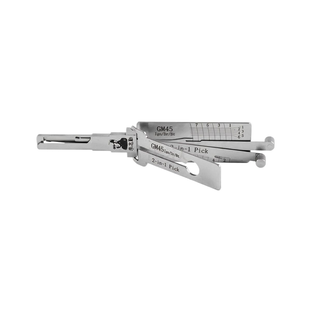Lishi GM45 SM3/SM5 SW 5.7 DAT17 WT47T YM30 NE66 MAHINDRA Decoder 2 in 1 Lishi Locksmith Tools