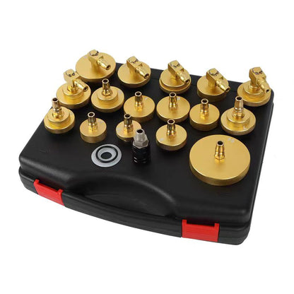 AUTOOL 17pcs Pulsating Brake Oil Exchanger Connector Car Brake Extractor Oil Pump  Connector for Toyota Tesla Benz BMW Audi