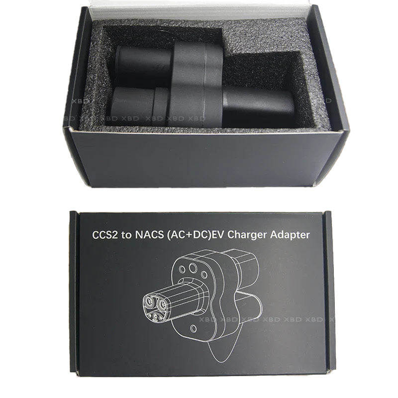 EVcharger4U CCS2 to Tesla Adapter Convertor 250Amper 1000V 250KW for Model 3/X/Y/S CCS COMBO 2 EV Charging Converter Adaptor
