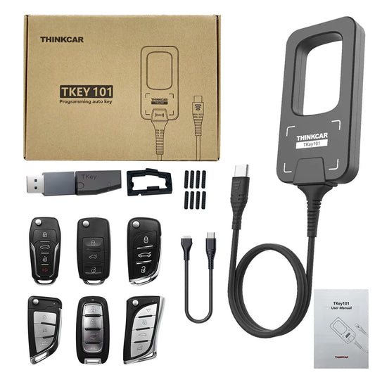 THINKCAR TKEY 101 Key Programmer with 6 Unit Remote Keys Universal Car Key Programmer Equipment TKey101 Support 8000+ Cars