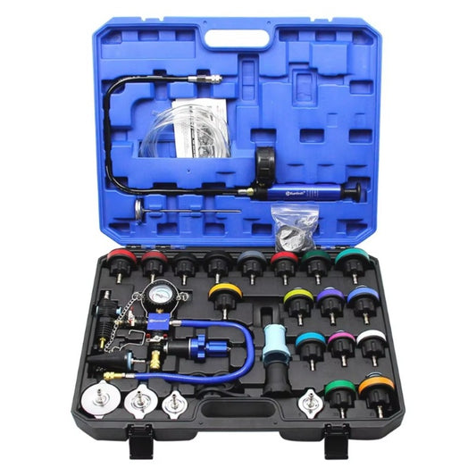 34PCS Antifreeze Replacement Filler Automotive Tank Leak Detector Cooling System Leak Test Tool With Universal Adapter