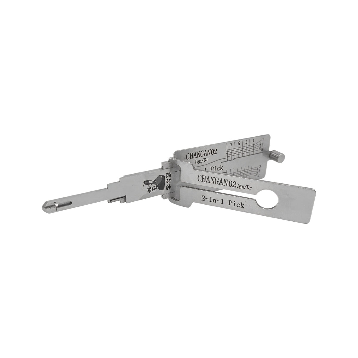 Lishi CHANGAN CHANGAN02 CHANGAN02R QIRUI02 QIRUI02R Decoder 2 in 1 Lishi Locksmith Tools