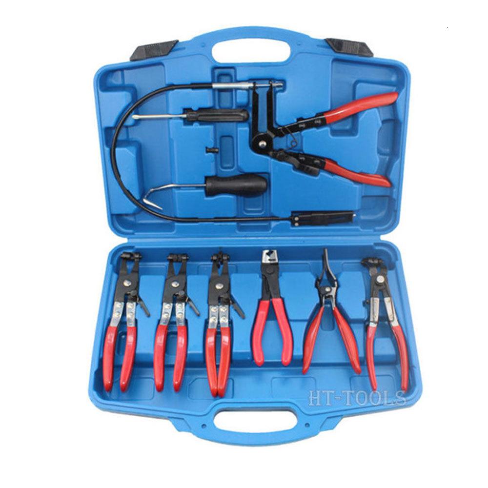 9 piece Flexible Hose Clamp Plier Assortment Kit Flexible Tool Set