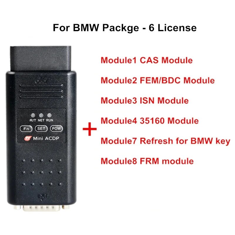 Yanhua Mini ACDP Key Programmer  BMW CAS FEM BDC ISN Refresh Key and FRM Module 1/2/3/4/7/8