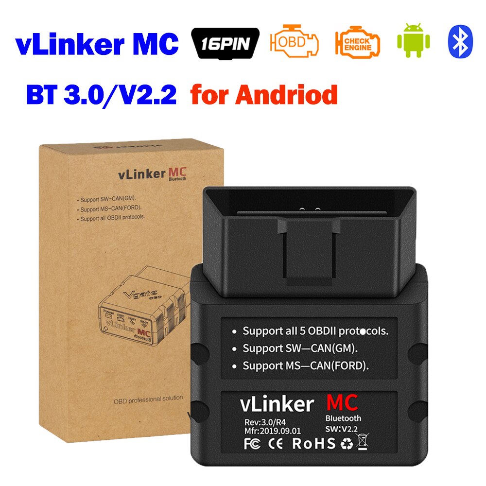 Vgate iCar Pro vLinker MC Bluetooth 4.0/3.0/WiFi OBD2 Scanner  Android/IOS Wifi Bluetooth ELM327 Auto Code Reader OBDII Tool