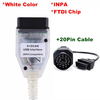 Full Chip  BMW INPA K DCAN K+CAN FTDI Chip USB Diagnostic Interface INPA Compatible  BMW Series New Design