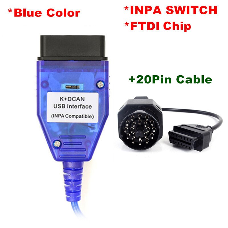 Full Chip  BMW INPA K DCAN K+CAN FTDI Chip USB Diagnostic Interface INPA Compatible  BMW Series New Design