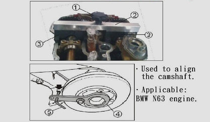6PCS Engine Timing Locking Tool Kit  BMW V8 N63 N74 X6 Drive 550I 750I 760I Engines