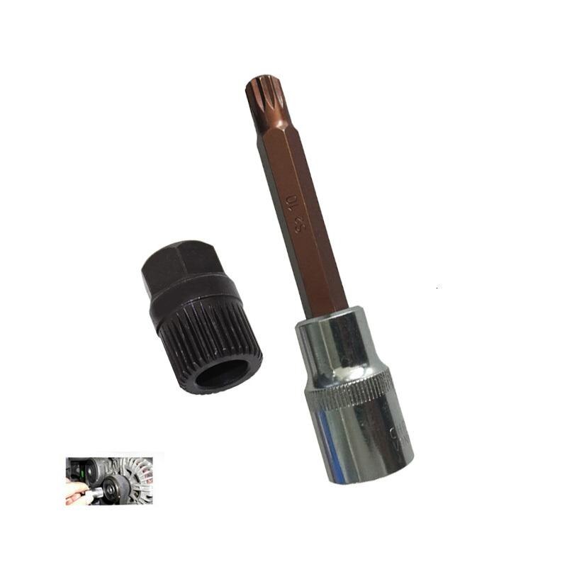 Pully Socket M10 Alternator Pulley Socket Bit With 33 Teeth Tool Alternator Pulley ...