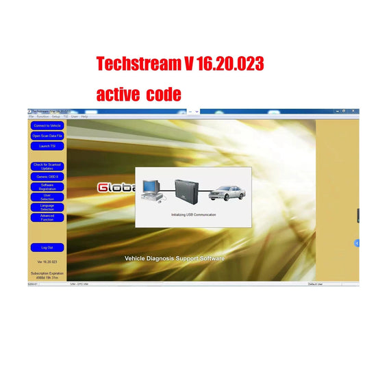 Version 08/2021  TOYOTA TIS Techstream 16.20.023 Software Link and Active Code Work with MINIVCI MINI VCI