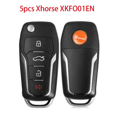 5pcs/lot Xhorse XKFO01EN Wire Remote Key  ford Condor Flip 4 Buttons Unmovable Key King English Version
