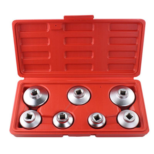 7PCS Oil Filter Cap Socket Wrench Tool Set  Benz BMW FORD 24mm 27mm 29mm 30mm 32mm 36mm 38mm