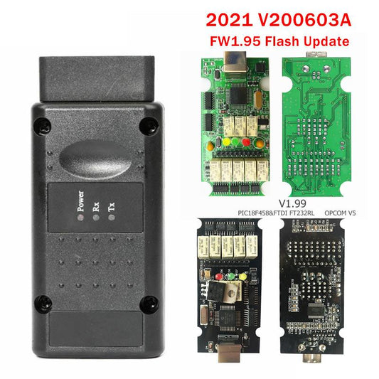 2021 V200603A Firmware OPCOM 1.99 1.95 1.70 OBD2 CAN-BUS Code Reader  Opel OP COM OP-COM Diagnostic PIC18F458 FTDI