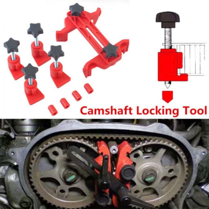 9pcs Car Auto Dual Cam Clamp Camshaft Engine Timing Sprocket Gear Locking Tool Kit Sprocket Gear Timing Car Accessories