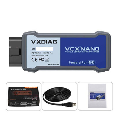 VXDIAG VCX NANO  GM/OPEL  SAAB GDS2/Tech2win OBD2 Scanner Action Test ECU Flasher Key Programmer same TECH2/MDI