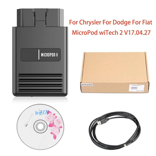 MicroPod2 V17.04.27 MicroPod 2 MicroPod II for Fiat for Chrysler for Dodge For Jeep Diagnostic Tool Support Online Programming