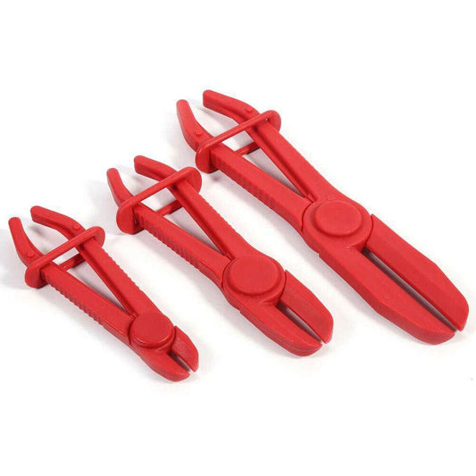 3pcs Flexible Nylon Hose Clamp Mixed Sizes Fuel Hose Tool Set Kit Pinching Off Pliers