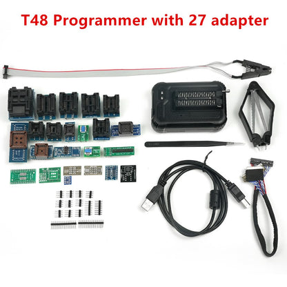 XGECU New T48 [TL866-3G] Programmer +27 Item Support 28000+ ICs  SPI/Nor/NAND Flash/EMMC BGA153/162/169/100/221 TSOP/SOP/PLCC